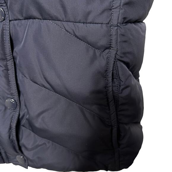 VIntage J Crew Women's Down Fill Puffer Vest Navy Blue Pockets Size Medium Y2K - Picture 6 of 6